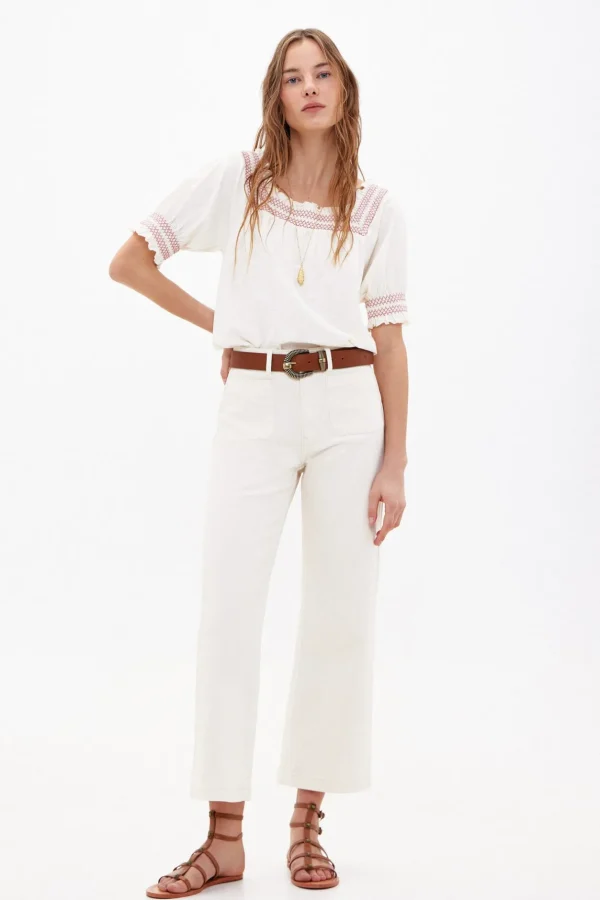 Hot Tala. Camiseta de algodón romántica Mujer Camisetas Y Tops
