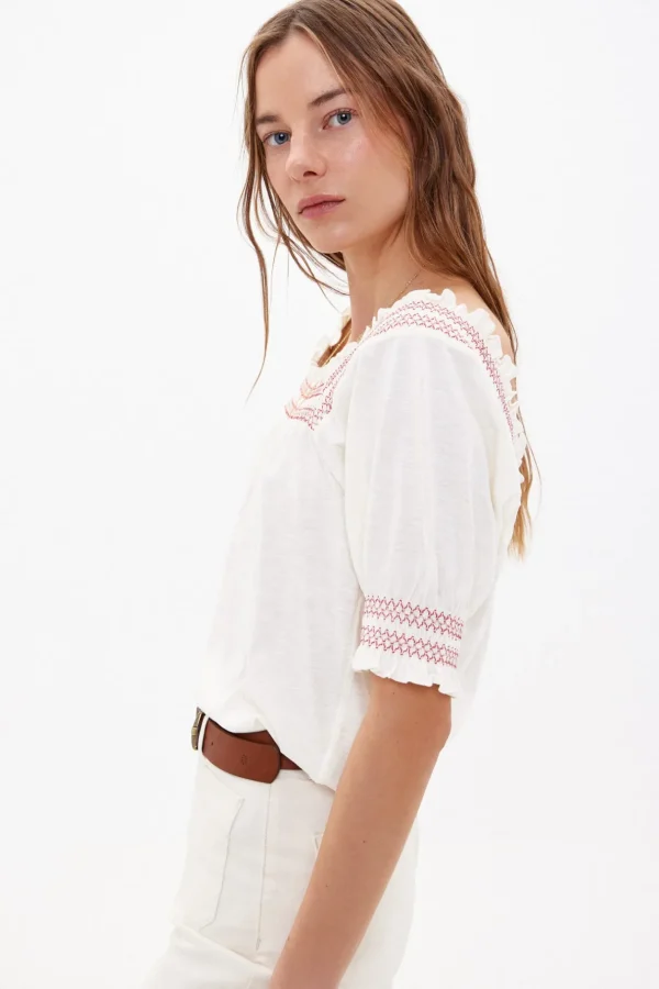 Hot Tala. Camiseta de algodón romántica Mujer Camisetas Y Tops