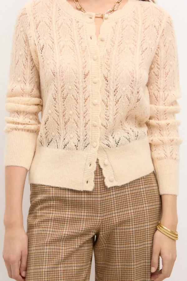 Cheap Taresa. Chaqueta de punto pointelle Mujer Jerséis Y Cárdigans