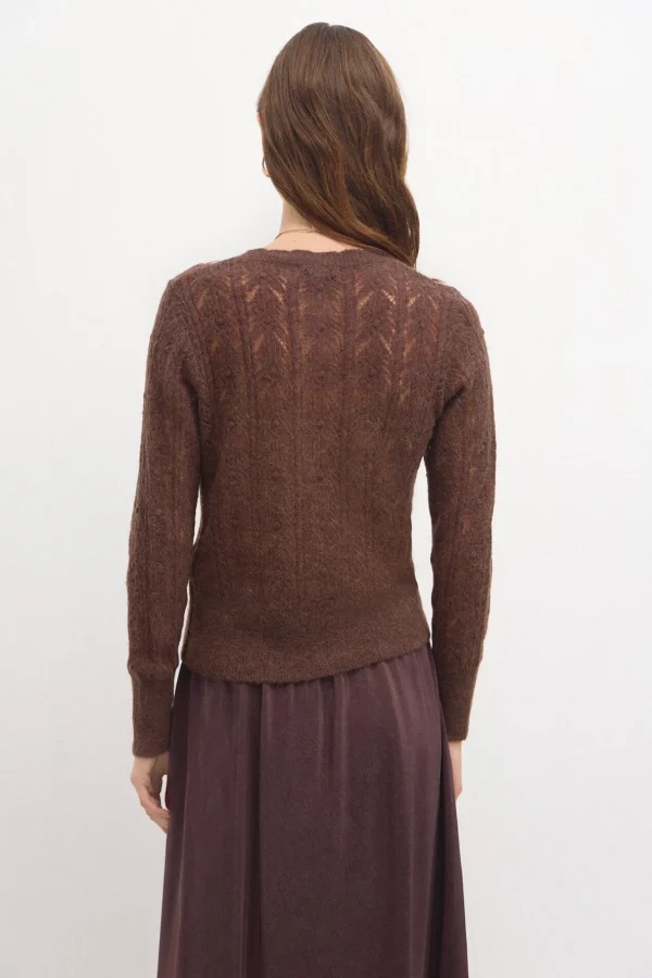 Cheap Taresa. Chaqueta de punto pointelle Mujer Jerséis Y Cárdigans