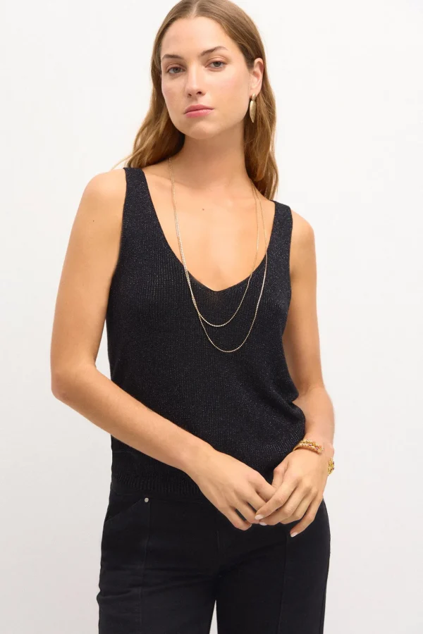 Online Tarian. Top punto perlado Mujer Camisetas Y Tops