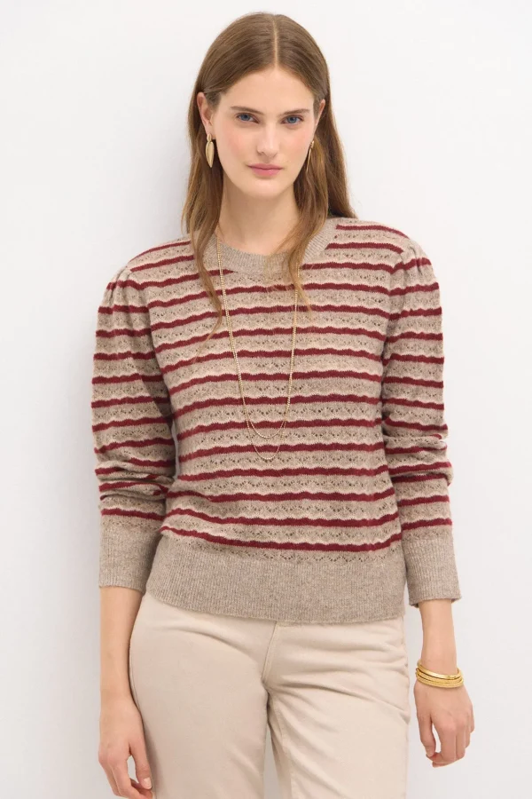Discount Telma. Jersey rayas calado Mujer Jerséis Y Cárdigans