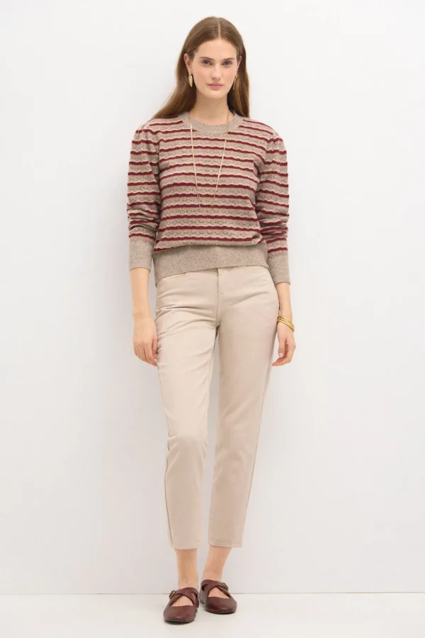 Discount Telma. Jersey rayas calado Mujer Jerséis Y Cárdigans