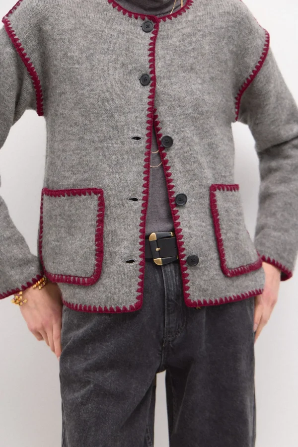 Online Tesira. Chaqueta de punto bordada Mujer Jerséis Y Cárdigans