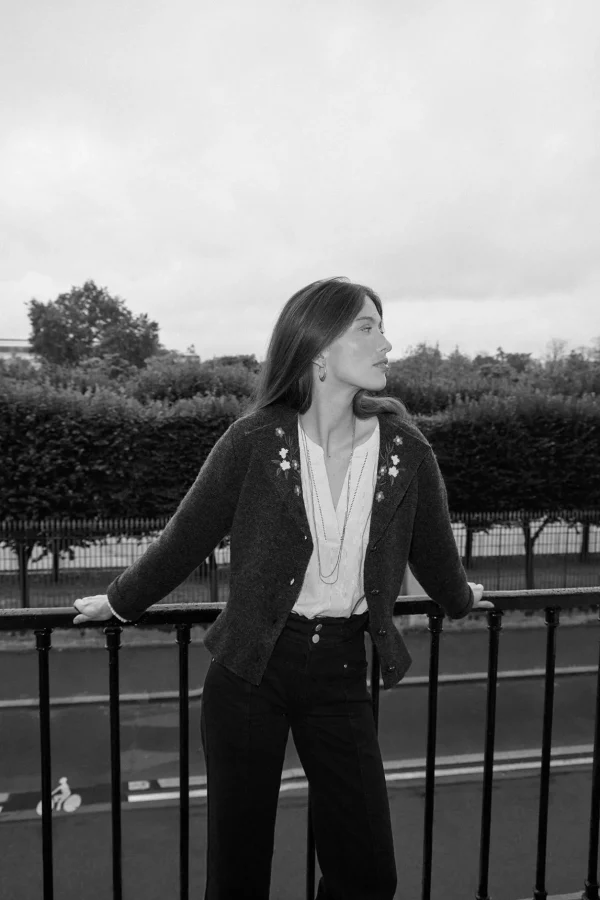 New Tessa. Chaqueta de punto bordada Mujer Jerséis Y Cárdigans