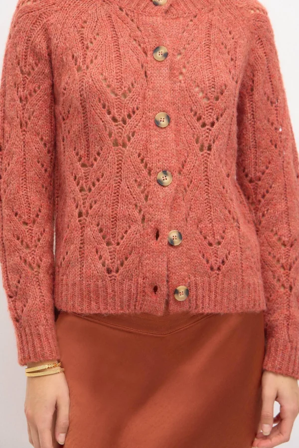 Outlet Tricia. Chaqueta de punto calado Mujer Jerséis Y Cárdigans