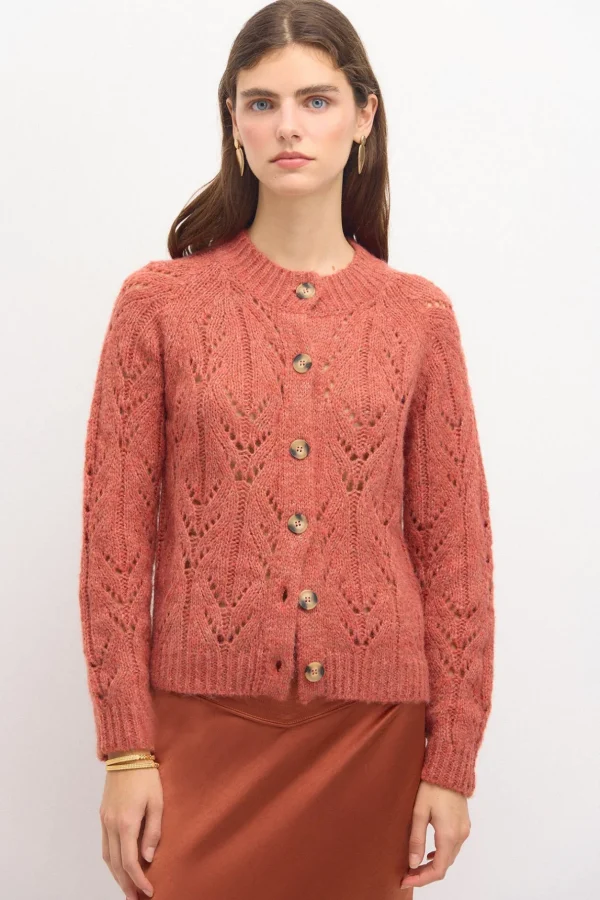 Outlet Tricia. Chaqueta de punto calado Mujer Jerséis Y Cárdigans