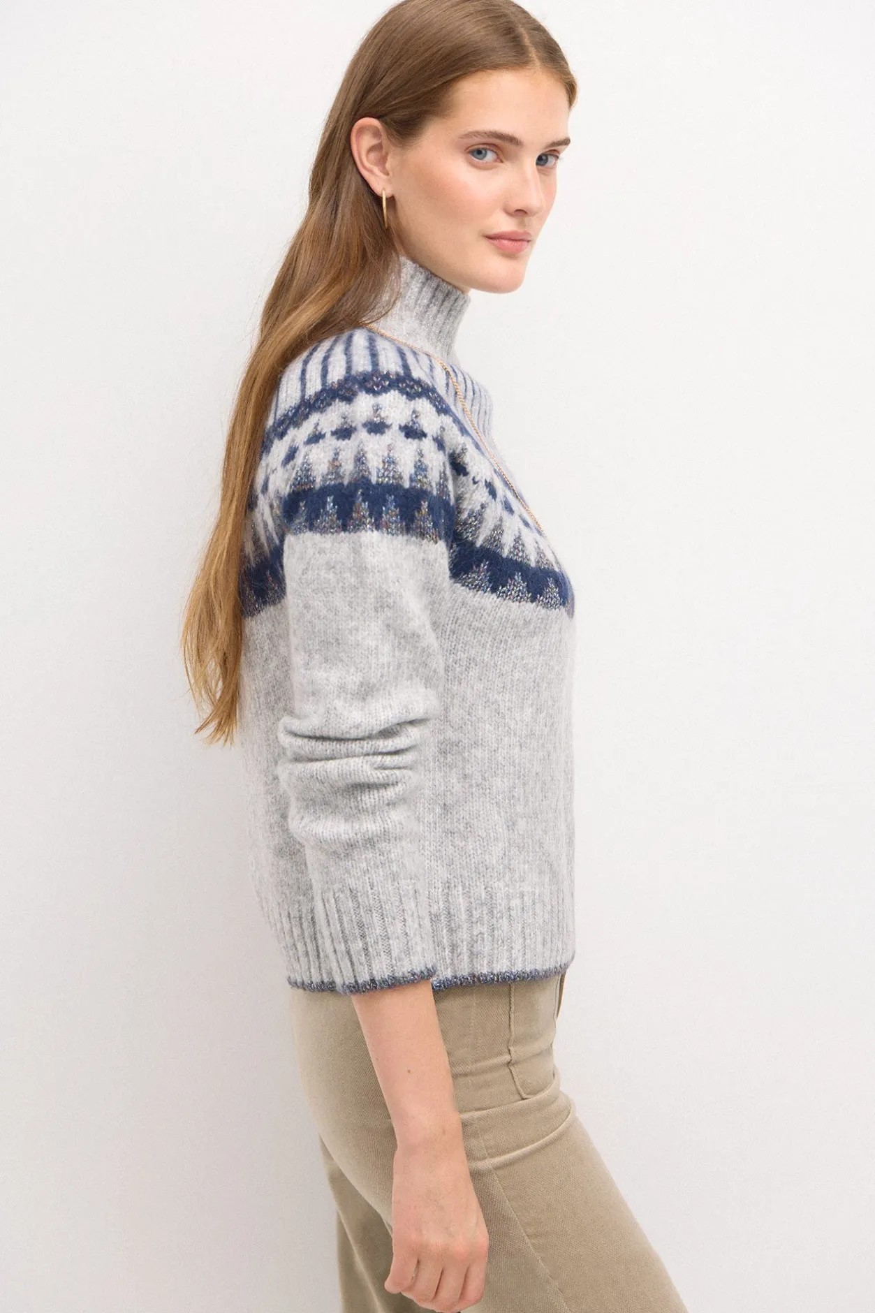 tyna_jersey_greca_1.webp Sale Tyna. Jersey greca Mujer Jerséis Y Cárdigans